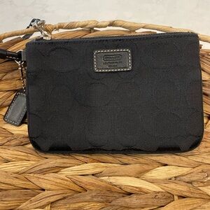 Coach Black Textured Wristlet